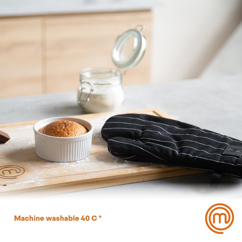 MasterChef Oven Mitts Heat Resistant, Set of 2 Baking Gloves,