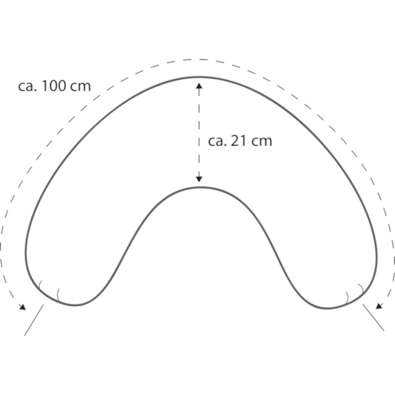 Theraline neck pillow reed green size ca. 100 cm