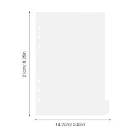 EXCEART 14-Pack 6-Hole Clear Plastic Binder Dividers with Top Tabs for Office and School Use