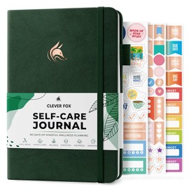 Clever Fox - Diario de cuidado personal - Cuaderno de bienestar y reflexión diaria - Diario de salud mental y desarrollo personal - Diario de autocuidado, meditación y estado de ánimo para mujeres y