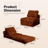 CAODOC Folding Sofa Bed Convertible Sleeper Chair with Pillow, Foldable