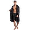 Tony & Candice Men's Satin Robe Lightweight Long Sleeve Silk