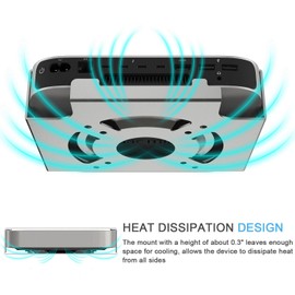 Mac Mini Monitor Vesa Mount, IFCASE Aluminum Material Behind Monitor, Monitor Arm VESA Mount Holder for Mac Mini 2010 to 2023 M2 Pro (Silver)