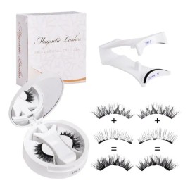 Estilo Natural Pestañas Magnéticas Negras C 2,6 Cm 7 Mm