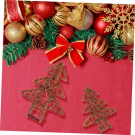 OFFSCH 2pcs Christmas Tree Wreath Reath Crafting Use Garland Frame Wreath Frames DIY Supplies Small Wreaths Floral Wreath Rattan Frame Wreaths for Crafts Grapevine Wreath DIY Rattan Frame