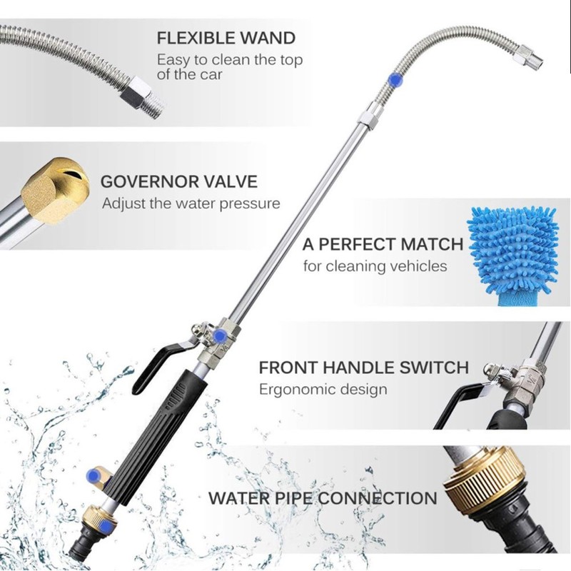 Water Jet High Pressure Washer Spray Nozzle Car Washing Tube