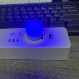 TOWOHO USB Night Light, Mini LED Light, Energy-Saving, Compact LED Bulb, Atmosphere Decoration, car, Bedroom, Daycare, Mini USB ，(Blue,9PCS)