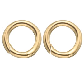 PATIKIL Spring O Rings, 2PCS 3/4 Inch(20mm) ID Brass Trigger Snap O-Rings Clip Keychain Keyrings Snap Hook Buckle for DIY Leather Crafts, Purses, Bags