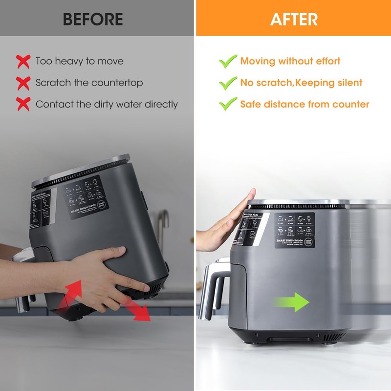 Aieve Appliance Rollers, 8 Pack Small Appliance Slider, Self Adhesive