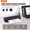 VEVOR Portable Printer - 2600mAh Battery, 203 DPI, Bluetooth Inkless