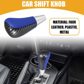 Partuto Gear Shift Knob - Car Inner Gear Shifter Knob - for Scion XD 2008-2014 Faux Leather Plastic Blue - 1 Pc