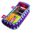 Case-it PLP-150-CLR-ME Monster Eye Clear Window Zipper Pencil Case with