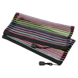sourcing map Pack of 6 Mesh Zipper Pockets B6 Colourful Pencil Case Document Folder Storage Organiser for Office Supplies Travel Accessories Black