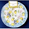 MIREILLE DESIGNS 4 pc LEMONS Braided Placemat Set 15” Rnd
