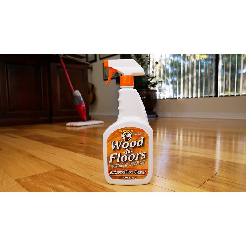 HOWARD Products Wood-N-Floors Hardwood Floor Cleaner for Hardwood, Laminate, and