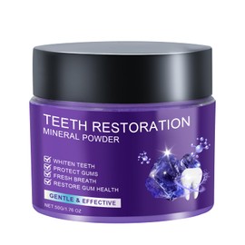 2025 New Teeth Restoration Mineral Powder Purple Natural Mineral Tooth Powder for Teeth Whitening Tooth Strengthening & Gum Care Fresh Breath