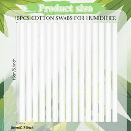 QfwdfcTrenz 15 Pieces Humidifier Sticks Filter Replacement Wicks Humidifier Filter Cotton Refill Portable Small Humidifiers Car Parts for Cool Mist Humidifiers in Office Bedroom, 5.9 Inch
