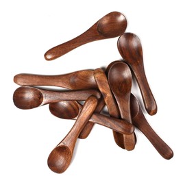 Uvz Crafts Mini Wooden Spoons for Spice Jars, Salt, Sugar, Honey & Condiments – 10 Pcs Small Handmade Wooden Serving Spoons for Kitchen, Seasoning & Cooking