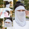 3pcs Mangas Elasticidad Protectora Uv Y Máscara Sombrero Sol