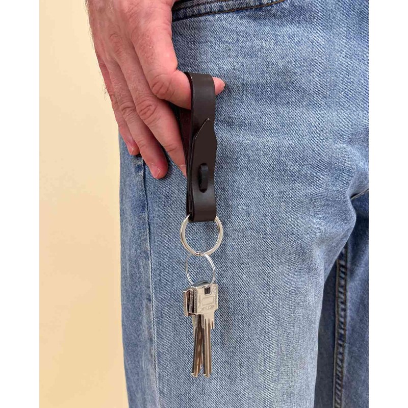 Gusti Jameson Leather Keyring, Leather