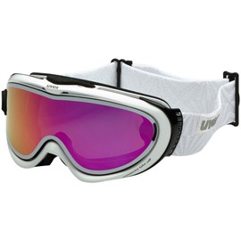 uvex Unisex-Erwachsene Comanche TOP Skibrille, White/pink, Einheitsgröße