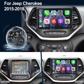 NHOPEEW Apple CarPlay For 2015-2018 Jeep Cherokee Car Stereo Radio GPS Wifi +backup Cam