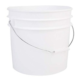 Hudson Exchange Premium 3.5 Gallon Bucket, HDPE, White, 5 Pack