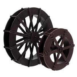 Mobestech 2Pcs Aquarium Water Wheel Ornament Set Brown DIY Fish Tank Decoration with Flowing Movement for Serene Desktop Decor for Creating Feng Shui Landscape