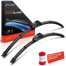 A-Premium 26" and 22" Windshield Wiper Blades Compatible with Toyota Venza & Lexus RX330, RX350, RX400h, RX450h - Hook Connector, with Wear Indicator & Towel, Left and Right (Pack of 2)