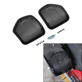 XMT-MOTO Pair Saddlebag Lid Speakers Grill Fit For Indian Chieftain Limited 2019-2024,MATTE BLACK