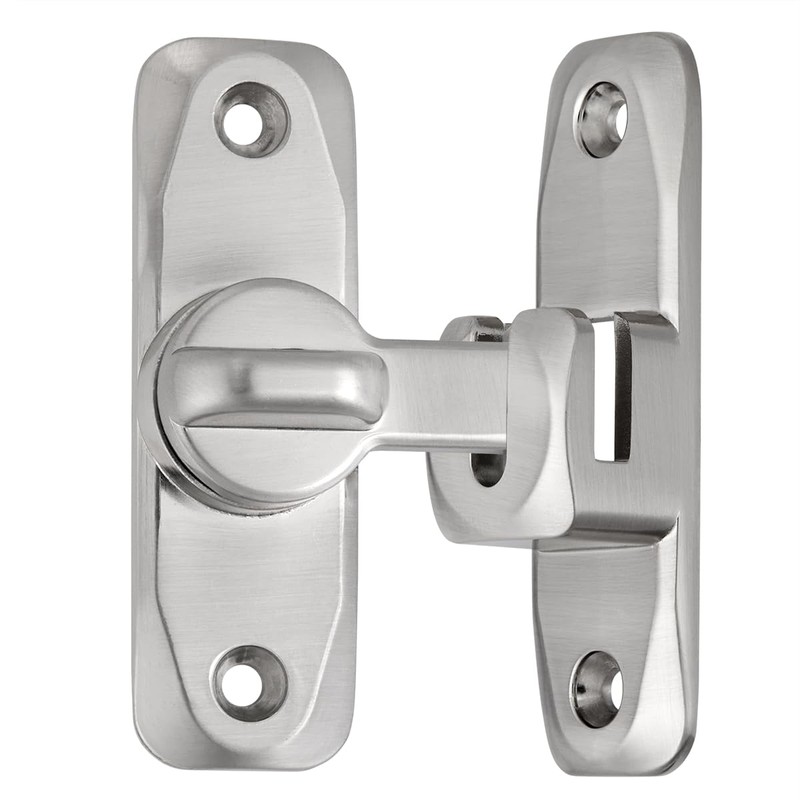 INIRET 4 Pack Barn Door Latches - Silver 90/180 Degree