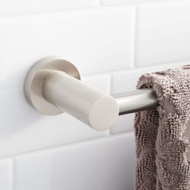 SH Naiture 28" Brass/Zinc Wall Mount Towel Bar in Brushed Nickel Finish