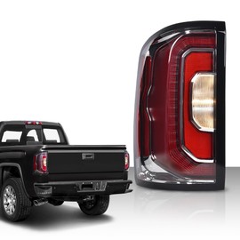 G-PLUS LED Tail Light Lamp w/Bulbs LH Driver Side Left Compatible with GMC Sierra 1500 2016-2018/Fit GMC Denali 1500 2016-2018/Fit GMC Sierra 1500 Limited 2019 GM2801295 84365931 84233588
