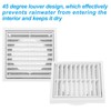 PATIKIL 4" Wall Vent, ABS Gable Vent Grille Louvered Square