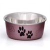 Loving Pets Metallic Bella Bowl, Medium, Grape