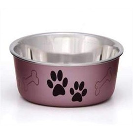 Loving Pets Metallic Bella Bowl, Medium, Grape