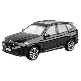 BGHSCA Toy Car Compatible for 1:32 X3M Model Car, Pull Back Diecast Collectible Vehicle with Sounds ＆ Lights for Kids Boys Girls and Adults, Gift Black