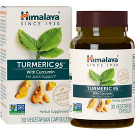 Himalaya Turmeric 95 - Herbal Supplement with Turmeric Curcumin for Joint Support and Mobility, 95% Curcuminoids - Vegan, Non-GMO, Gluten Free, 600 mg, 30 Capsules