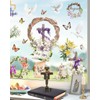 JMHACHY Easter Window Clings Decorations - 9 Sheets Easter Cross