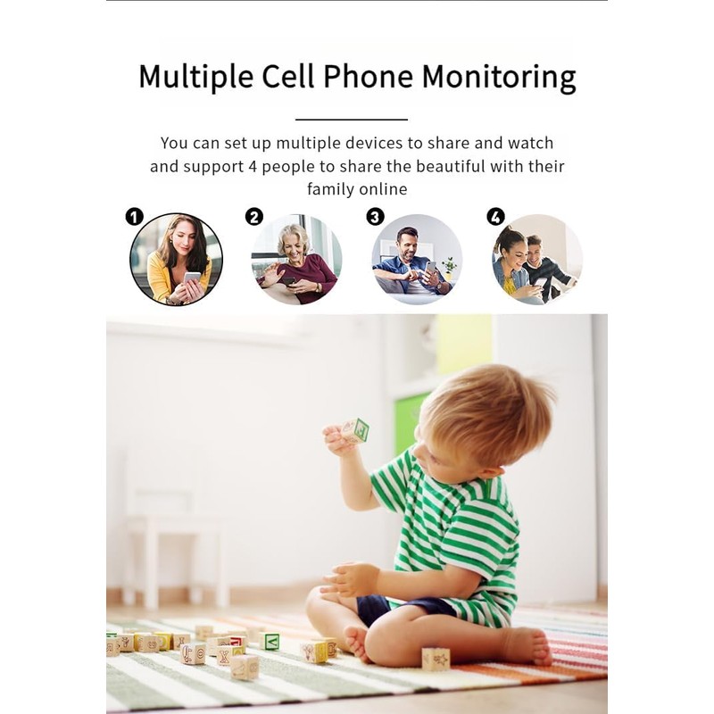 Wireless Home Camera Mini WiFi Security Camera 2K Small Cameras