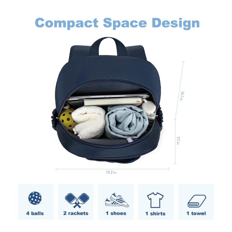 KAVIGOR Pickleball Bag, Quilted Pickleball Backpack with Shoe Compartment &