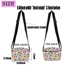 PXTIDY Wizard Friends Gifts Wizard Dorothy Movie Characters Crossbody Bag Oz Princess Red Slippers Gift