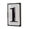 Hand Painted Black Italian Ceramic House Numbers Simple Design Tile