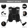Adjustable Running Vest Men and Women, Reflective Hydration Backpack With