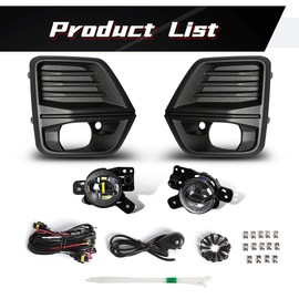AFOGGEST LED Fog Light For Chevy Colorado 2023 2024 Front Bumper Driving Lamps White LED Light Bulb With Bezel+Wire Harness
