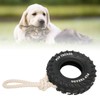 Dog Tire Chewing Toy Bite Resistant Treat Dispensing Rubber Aggressive
