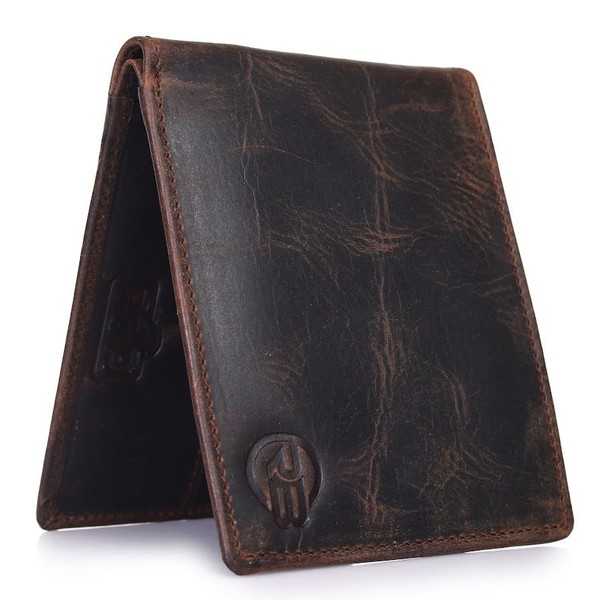 ROSS BROWN Top Grain Leather Wallet for Men | RFID