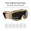 Tactics DustProof Protective Glasses Impact Resistant AntiExplosion Military Goggles(Verre gris
