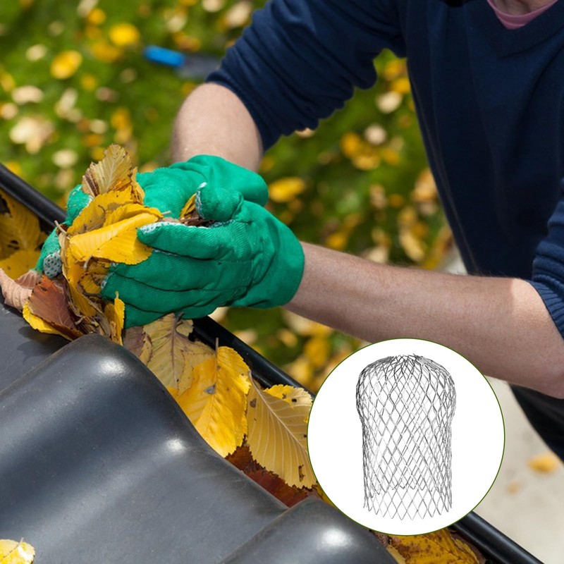 YYTECH Pack of 8 Gutter Leaf Protection, Rain Gutter Leaf