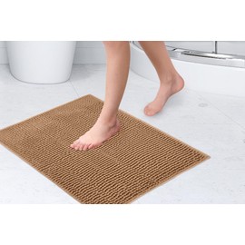 Emma Barclay Noodle Soft Touch Non-Slip Bathroom Rug in Walnut - Shower Mat 40x60cm